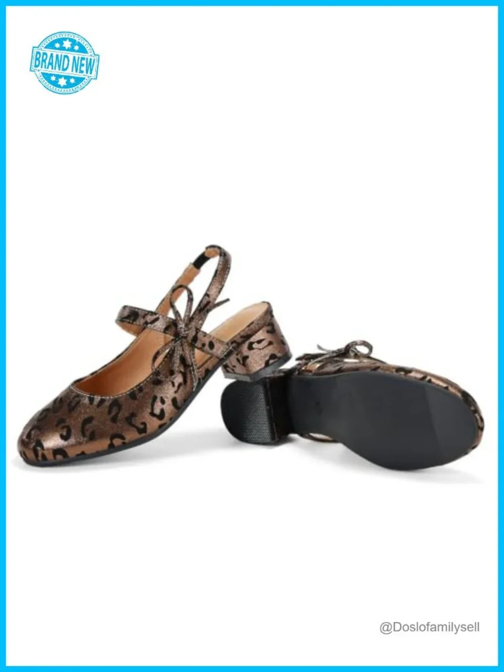 Girls Dress Shoes Slingback Mary Jane Bow Pumps Faux Leather Hook & Loop Low